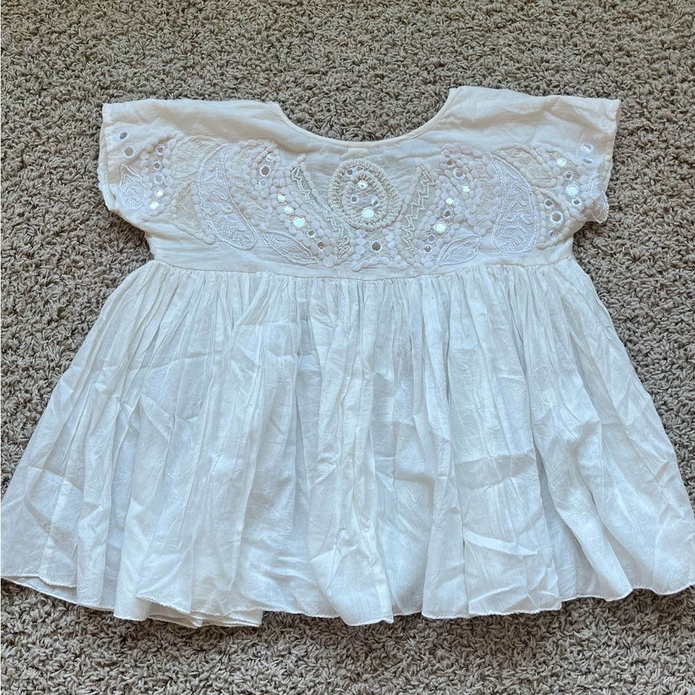 Mirrored tie front pleated Raga blouse - Picture 3 of 3